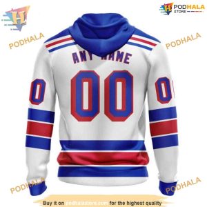 Custom 2023 Away Kits NHL New York Rangers Hoodie 3D 2
