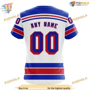 Custom 2023 Away Kits NHL New York Rangers Hoodie 3D 4
