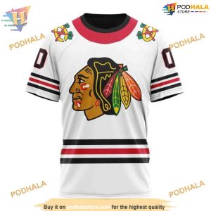 Custom 2023 Away NHL Chicago Blackhawks Hoodie 3D 3