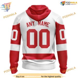 Custom 2023 Away NHL Detroit Red Wings Hoodie 3D 2