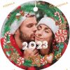 Custom 2023 Ceramic Ornament Personalized Picture Christmas, Decor Photo Gift for Couples
