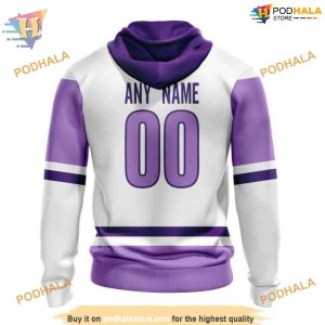 Custom 2023 Hockey Fight Cancer NHL Carolina Hurricanes Hoodie 3D Sweatshirt 2