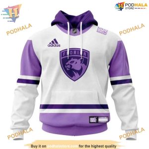 Custom 2023 Hockey Fight Cancer NHL Florida Panthers Hoodie 3D 1