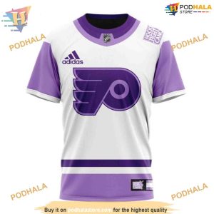 Custom 2023 Hockey Fight Cancer NHL Philadelphia Flyers Hoodie 3D 3