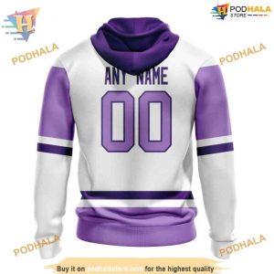 Custom 2023 Hockey Fight Cancer NHL Tampa Bay Lightning Hoodie 3D 2
