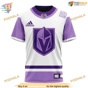 Custom 2023 Hockey Fight Cancer NHL Vegas Golden Knights Hoodie 3D 3