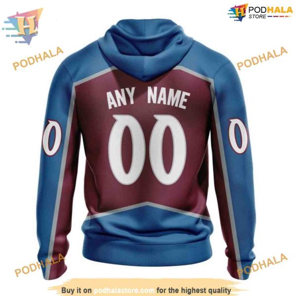 Custom 2023 Home Kits NHL Colorado Avalanche Hoodie 3D Sweatshirt