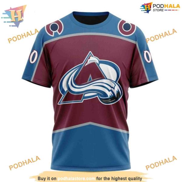 Custom 2023 Home Kits NHL Colorado Avalanche Hoodie 3D Sweatshirt