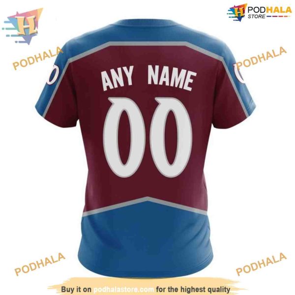 Custom 2023 Home Kits NHL Colorado Avalanche Hoodie 3D Sweatshirt