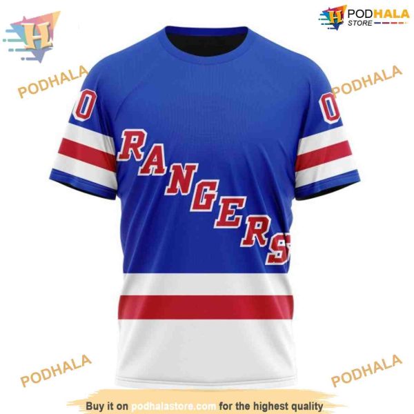 Custom 2023 Home Kits NHL New York Rangers Hoodie 3D