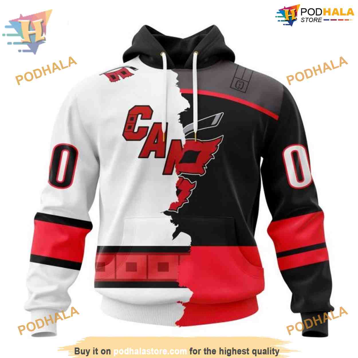 Custom 2023 Home Mix Away NHL Carolina Hurricanes Hoodie 3D Sweatshirt Podhalastore