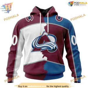 Custom 2023 Home Mix Away NHL Colorado Avalanche Hoodie 3D Sweatshirt 1