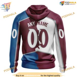 Custom 2023 Home Mix Away NHL Colorado Avalanche Hoodie 3D Sweatshirt 2