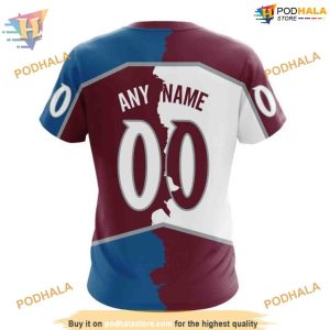 Custom 2023 Home Mix Away NHL Colorado Avalanche Hoodie 3D Sweatshirt 4