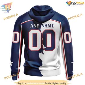 Custom 2023 Home Mix Away NHL Columbus Blue Jackets Hoodie 3D 2