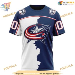 Custom 2023 Home Mix Away NHL Columbus Blue Jackets Hoodie 3D 3