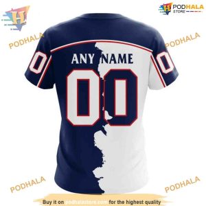 Custom 2023 Home Mix Away NHL Columbus Blue Jackets Hoodie 3D 4