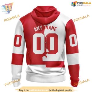 Custom 2023 Home Mix Away NHL Detroit Red Wings Hoodie 3D 2