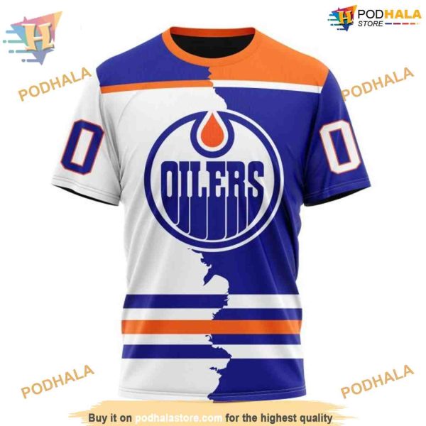 Custom 2023 Home Mix Away NHL Edmonton Oilers Hoodie 3D