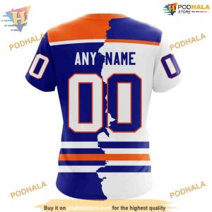 Custom 2023 Home Mix Away NHL Edmonton Oilers Hoodie 3D 4