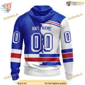 Custom 2023 Home Mix Away NHL New York Rangers Hoodie 3D 2