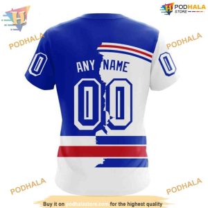 Custom 2023 Home Mix Away NHL New York Rangers Hoodie 3D 4