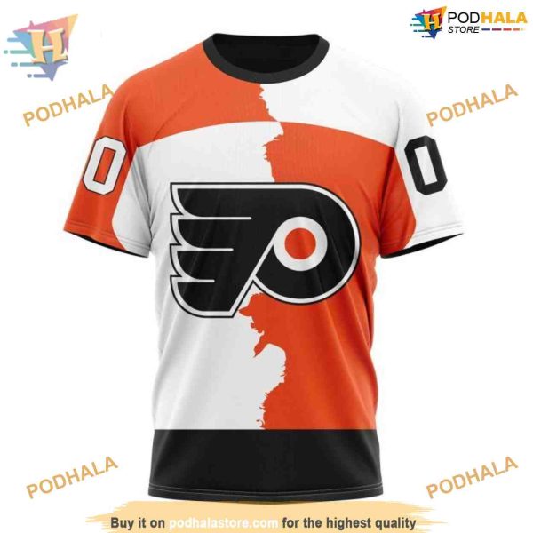 Custom 2023 Home Mix Away NHL Philadelphia Flyers Hoodie 3D