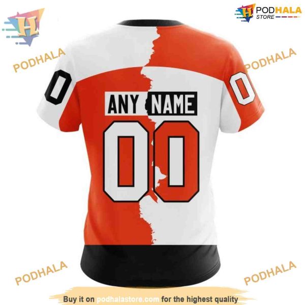 Custom 2023 Home Mix Away NHL Philadelphia Flyers Hoodie 3D