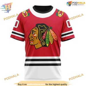 Custom 2023 Home NHL Chicago Blackhawks Hoodie 3D 3