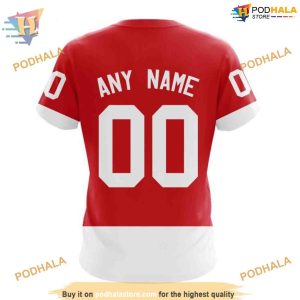 Custom 2023 Home NHL Detroit Red Wings Hoodie 3D 4