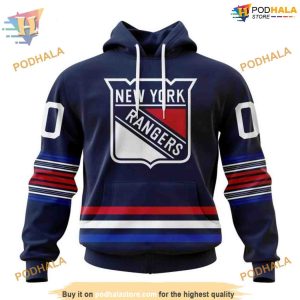 Custom 2023 New Alternate Kits NHL New York Rangers Hoodie 3D 1