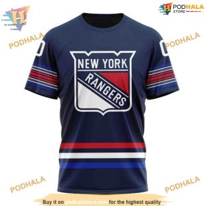 Custom 2023 New Alternate Kits NHL New York Rangers Hoodie 3D 3