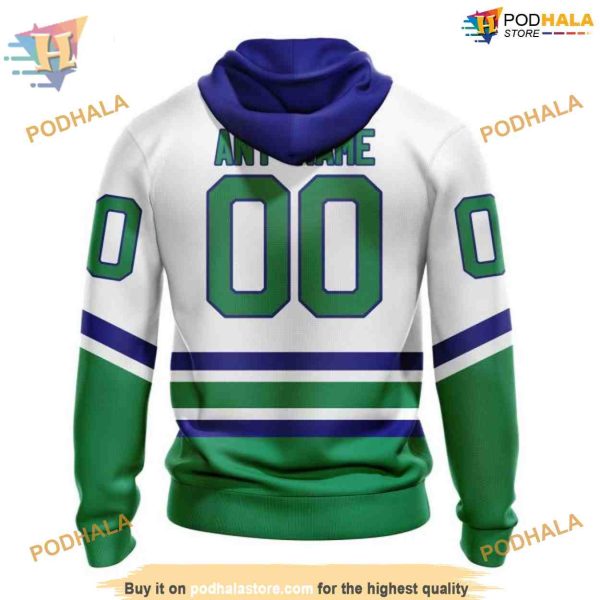 Custom 2023 White Whalers Kits NHL Carolina Hurricanes Hoodie 3D Sweatshirt