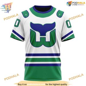 Custom 2023 White Whalers Kits NHL Carolina Hurricanes Hoodie 3D Sweatshirt 3