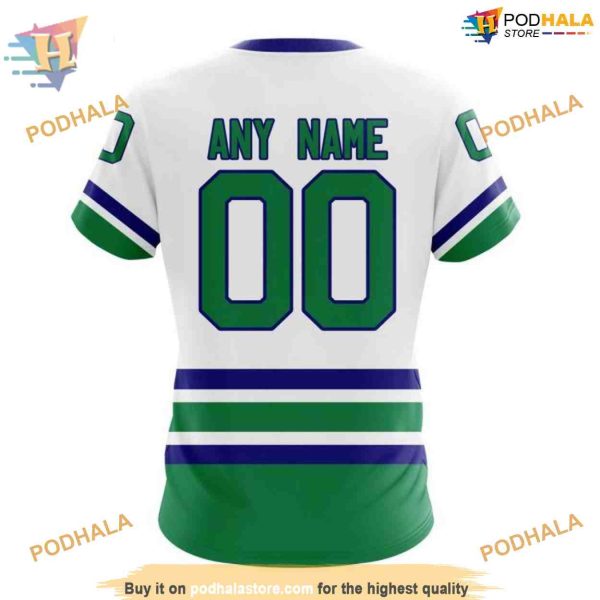 Custom 2023 White Whalers Kits NHL Carolina Hurricanes Hoodie 3D Sweatshirt