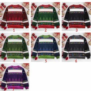 Custom 3D Family Christmas Sweater Personalized Ugly Xmas Pattern 3