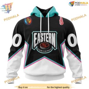 Custom All Star Eastern Conference 2023 NHL Detroit Red Wings Hoodie 3D 1
