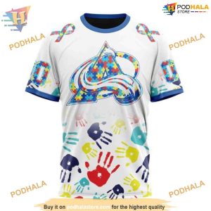 Custom Autism Awareness Design NHL Colorado Avalanche Hoodie 3D Sweatshirt 3