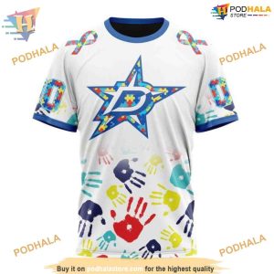 Custom Autism Awareness Design NHL Dallas Stars Hoodie 3D 3