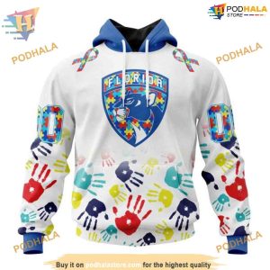 Custom Autism Awareness Design NHL Florida Panthers Hoodie 3D Sweatshirt 1