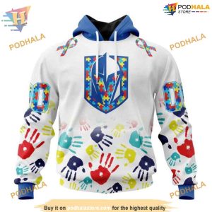 Custom Autism Awareness Design NHL Vegas Golden Knights Hoodie 3D 1