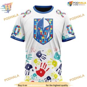 Custom Autism Awareness Design NHL Vegas Golden Knights Hoodie 3D 3