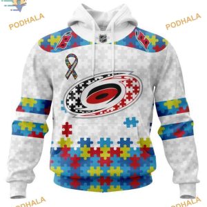 Custom Autism Awareness NHL Carolina Hurricanes Hoodie 3D Sweatshirt 1