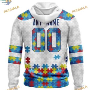 Custom Autism Awareness NHL Carolina Hurricanes Hoodie 3D Sweatshirt 2