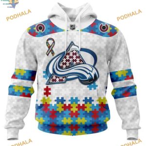 Custom Autism Awareness NHL Colorado Avalanche Hoodie 3D Sweatshirt 1