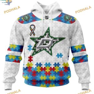 Custom Autism Awareness NHL Dallas Stars Hoodie 3D Shirt 1