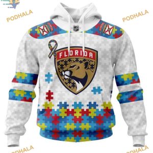 Custom Autism Awareness NHL Florida Panthers Hoodie 3D 1