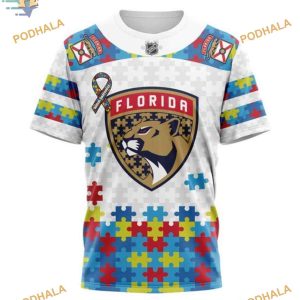 Custom Autism Awareness NHL Florida Panthers Hoodie 3D 3