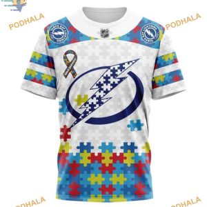 Custom Autism Awareness NHL Tampa Bay Lightning Hoodie 3D 3