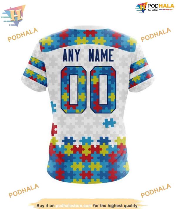 Custom Autism Awareness NHL Tampa Bay Lightning Hoodie 3D